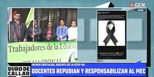 Docentes se movilizan frente al MEC y denuncian falta de protección