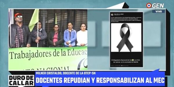 Docentes se movilizan frente al MEC y denuncian falta de protección