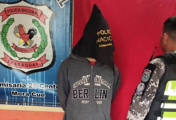 Hijastro detenido por hurto en Mora Cué •