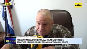 Video: presentan amparo para anular la licitación de lavado y planchado en IPS - ABC Noticias - ABC Color