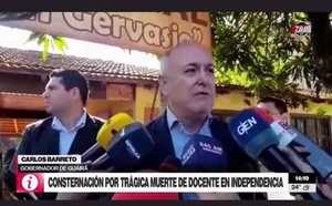 Gobernador de Guairá anuncia varias acciones tras crimen de docente - ADN Digital