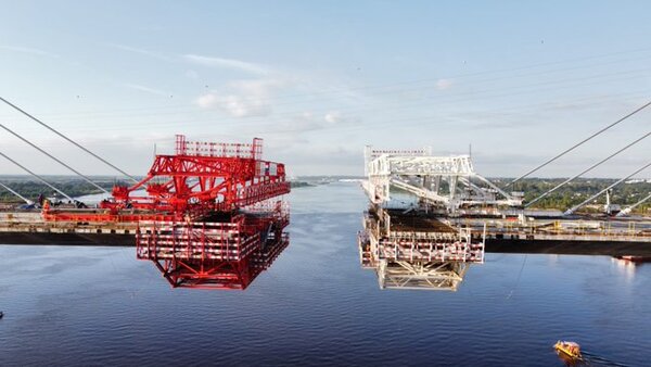 El puente Héroes Chaco registra 95% de avance general