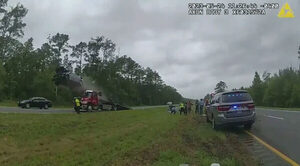 VIDEO: Se distrajo y terminó volando por los aires a bordo de su coche