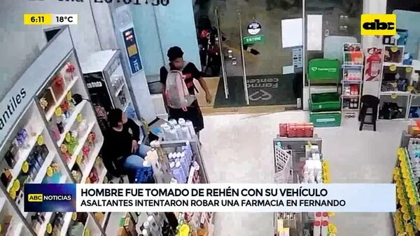 Video: Asaltantes intentaron robar una farmacia en Fernando  - ABC Noticias - ABC Color