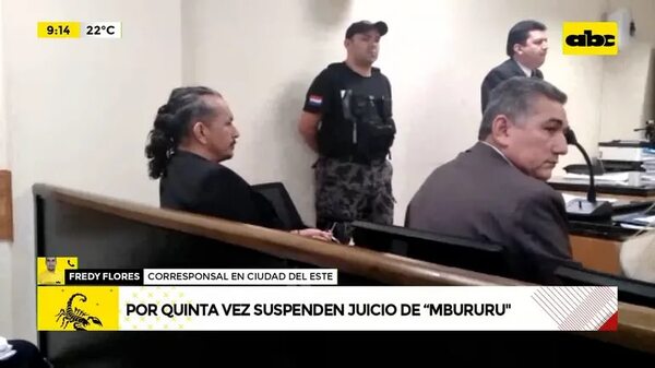 Video: Suspenden por quinta vez juicio de Mbururú - ABC Noticias - ABC Color