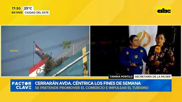 CDE: Cerrarán avda. céntrica los fines de semana - Factor Clave - ABC Color