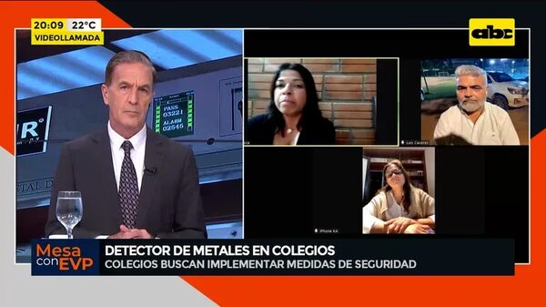 Video:Detector de metales en colegios - Mesa de Periodistas - ABC Color