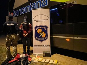Can detecta carga de cocaína durante control a ómnibus