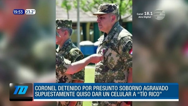 Juez ordena prisión para coronel imputado por soborno