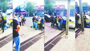 “Zorros” y conductor se trenzaron en moquete