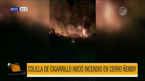 Colilla de cigarrillo habría provocado incendio en el Cerro Ñemby | Telefuturo