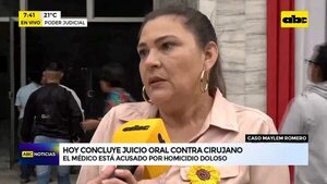 Video: Hoy concluye el juicio contra cirujano - ABC Noticias - ABC Color
