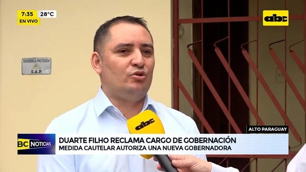 Video: Duarte Filho reclama cargo de Gobernación - ABC Noticias - ABC Color