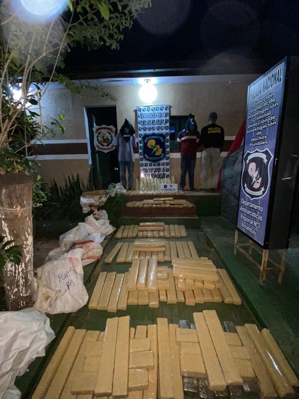 Dos detenidos y más de 150 kilos de marihuana incautada en Pedro Juan Caballero | 1000 Noticias