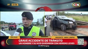 Grave accidente de tránsito en zona de Mariano Roque Alonso-Limpio - C9N
