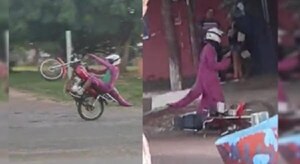 El Barney motoqueiro haciendo “willy” causa furor en redes - Noticiero Paraguay