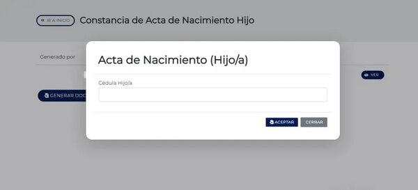 Los pasos para obtener el certificado de acta de nacimiento de forma virtual - Nacionales - ABC Color