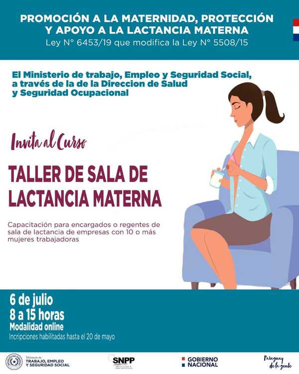 OFRECERÁN TALLER SOBRE “SALAS DE LACTANCIA MATERNA” EN ENCARNACIÓN