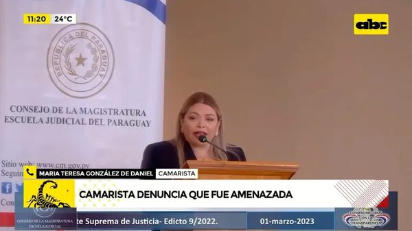Video: Camarista denuncia que fue amenazada de muerte - ABC Noticias - ABC Color