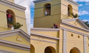 Diario HOY | Polaca subió al techo de una iglesia para tirarse y terminar con su vida, pero la salvaron