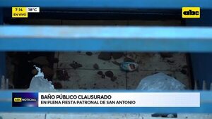 Video: Baño público clausurado en plena fiesta patronal de San Antonio - ABC Noticias - ABC Color