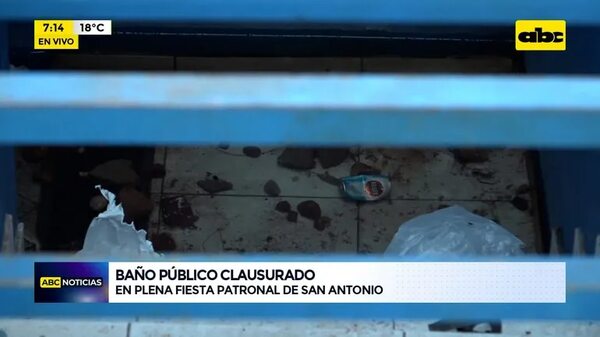 Video: Baño público clausurado en plena fiesta patronal de San Antonio - ABC Noticias - ABC Color