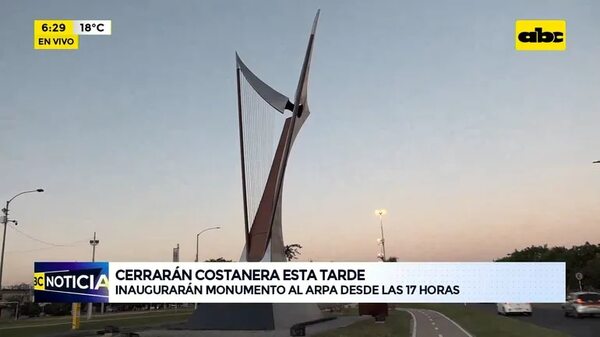 Video: Cerrarán parte de la Avda. Costanera por inauguración del “El Arpa Paraguaya” - ABC Noticias - ABC Color
