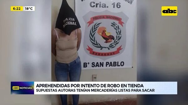Video: Aprehendidas por intento de robo en tienda - ABC Noticias - ABC Color
