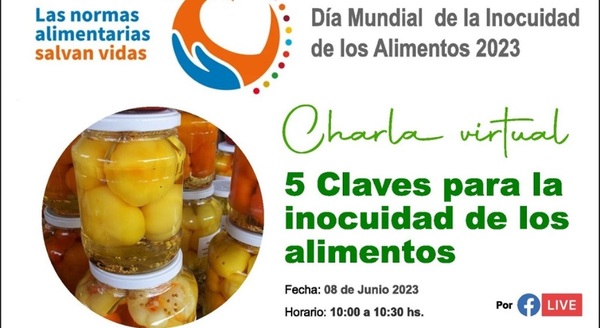 INAN invita a participar de la charla “cinco claves para la inocuidad de los alimentos”