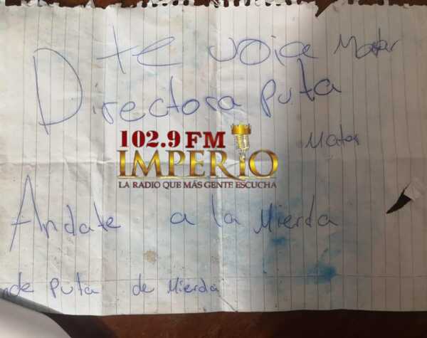 Directora del colegio Florencio Acevedo denuncia amenaza de muerte - Radio Imperio