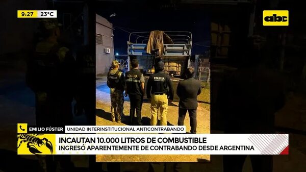 Video: Incautaron 10.000 litros de combustible aparentemente de contrabando tras operativo - ABC Noticias - ABC Color
