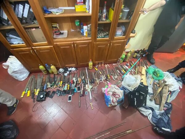 Requisa en penal de PJC: incautan drogas, armas blancas, celulares y bebidas alcohólicas - Policiales - ABC Color