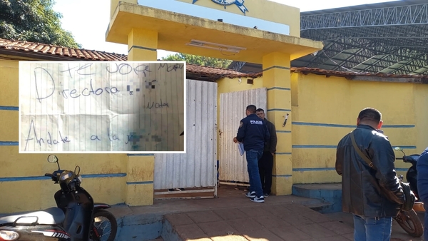 Alumna amenazó de muerte a su directora con un panfleto - Noticiero Paraguay