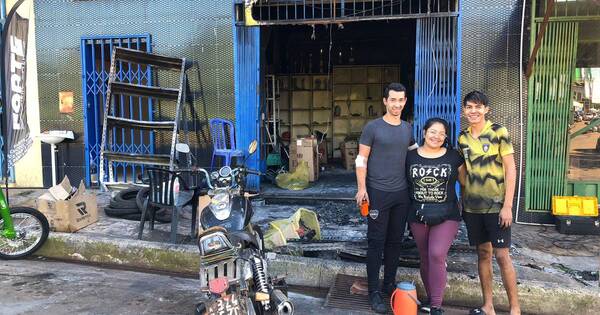 La Nación / Motocicleta explotó mientras mecánico estaba soldando, en Encarnación