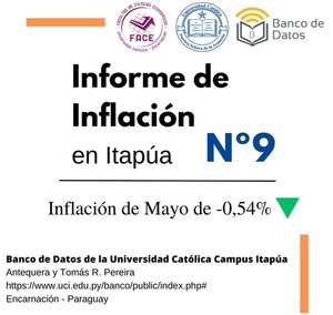 INFORME DE INFLACIÓN DEL MES DE MAYO EN ITAPÚA PRESENTA UN INCREMENTO DEL 0,54%