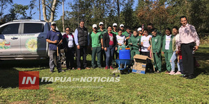 MUNICIPALIDAD DE NUEVA ALBORADA ENTREGÓ HERRAMIENTAS Y PLANTINES A COLEGIO TÉCNICO - Itapúa Noticias