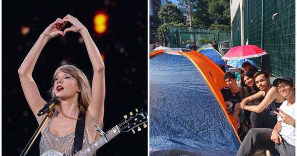 La Nación / Fans de Taylor Swift acampan afuera del estadio ¡5 meses antes del concierto!