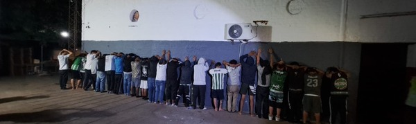 Aprehenden a 24 hinchas del Atlético Nacional en Luque
