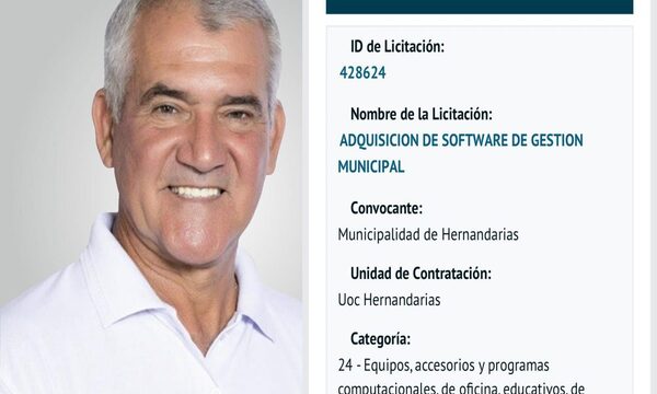 Nelson Cano prepara negociado de G. 450 millones en la compra de software para Municipalidad de Hernandarias – Diario TNPRESS