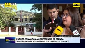CNC: Padres convocan a conferencia de prensa tras denuncia de acoso sexual por parte de un docente  - ABC Noticias - ABC Color