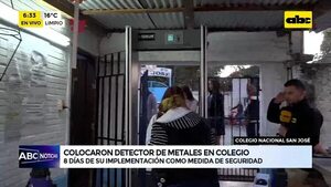 Video: Colocan detector de metales en colegio  - ABC Noticias - ABC Color