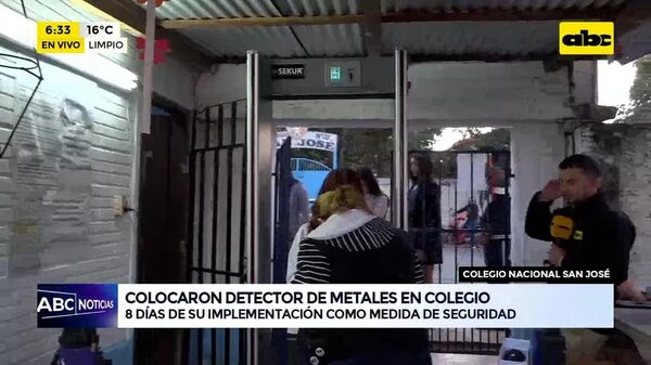Video: Colocan detector de metales en colegio - ABC Noticias - ABC Color