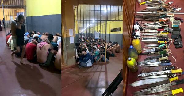 La Nación / Realizan requisa al “estilo Bukele” en cárcel de PJC