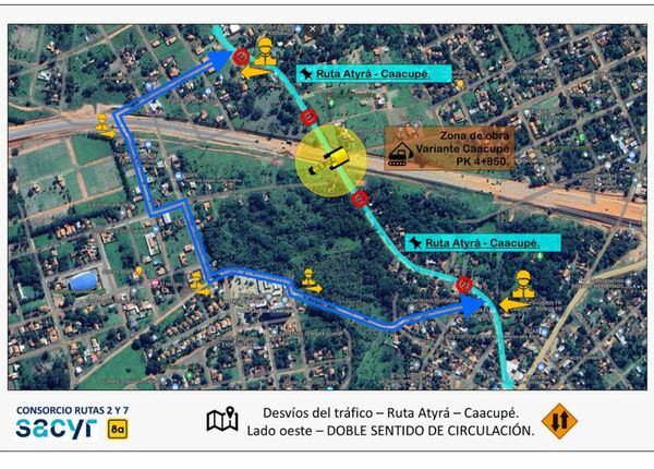 Diario HOY | Ruta PY02: Aplicarán desvíos alternativos en Caacupé por obras