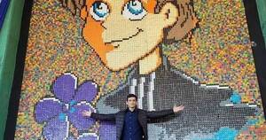 La Nación / Montan un mural con 23.200 tapitas en Coronel Oviedo como homenaje artístico