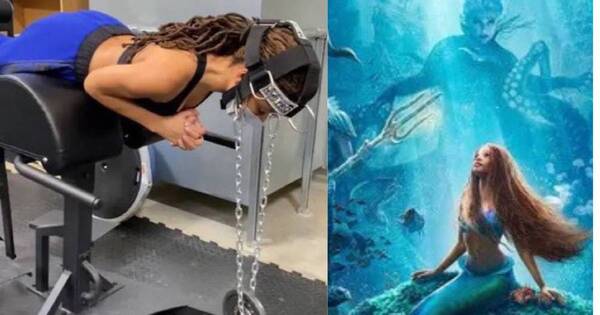 La Nación / Viral: Halle Bailey realizó extraña rutina de ejercicios para “La Sirenita”
