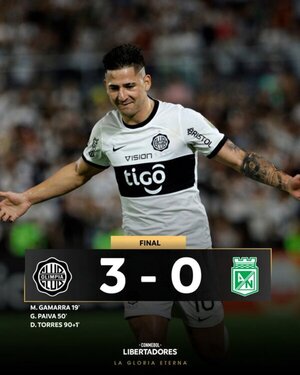Olimpia se viste de gala: Golea al Nacional colombiano y toma la punta - La Tribuna