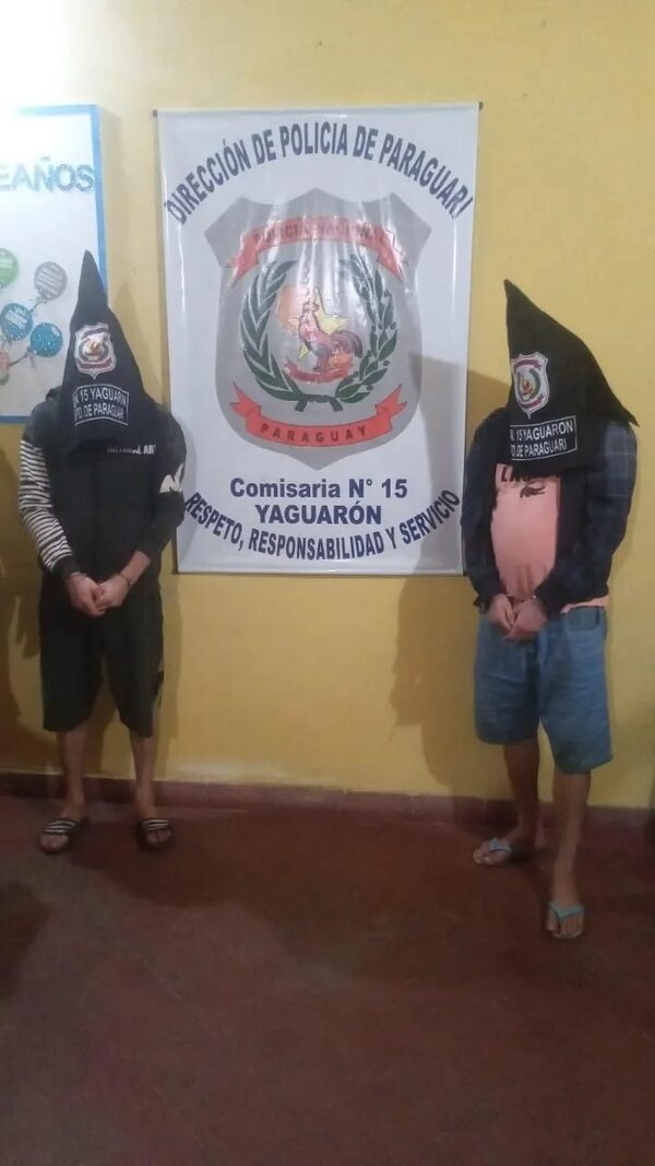 Policía aprehende en flagrancia a dos presuntos ladrones de tragamonedas - Policiales - ABC Color
