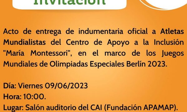 Entregarán indumentarias a atletas especiales que irán a las Olimpiadas de Berlín