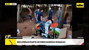 Video: Recuperan parte de las mercaderías robadas - ABC Noticias - ABC Color